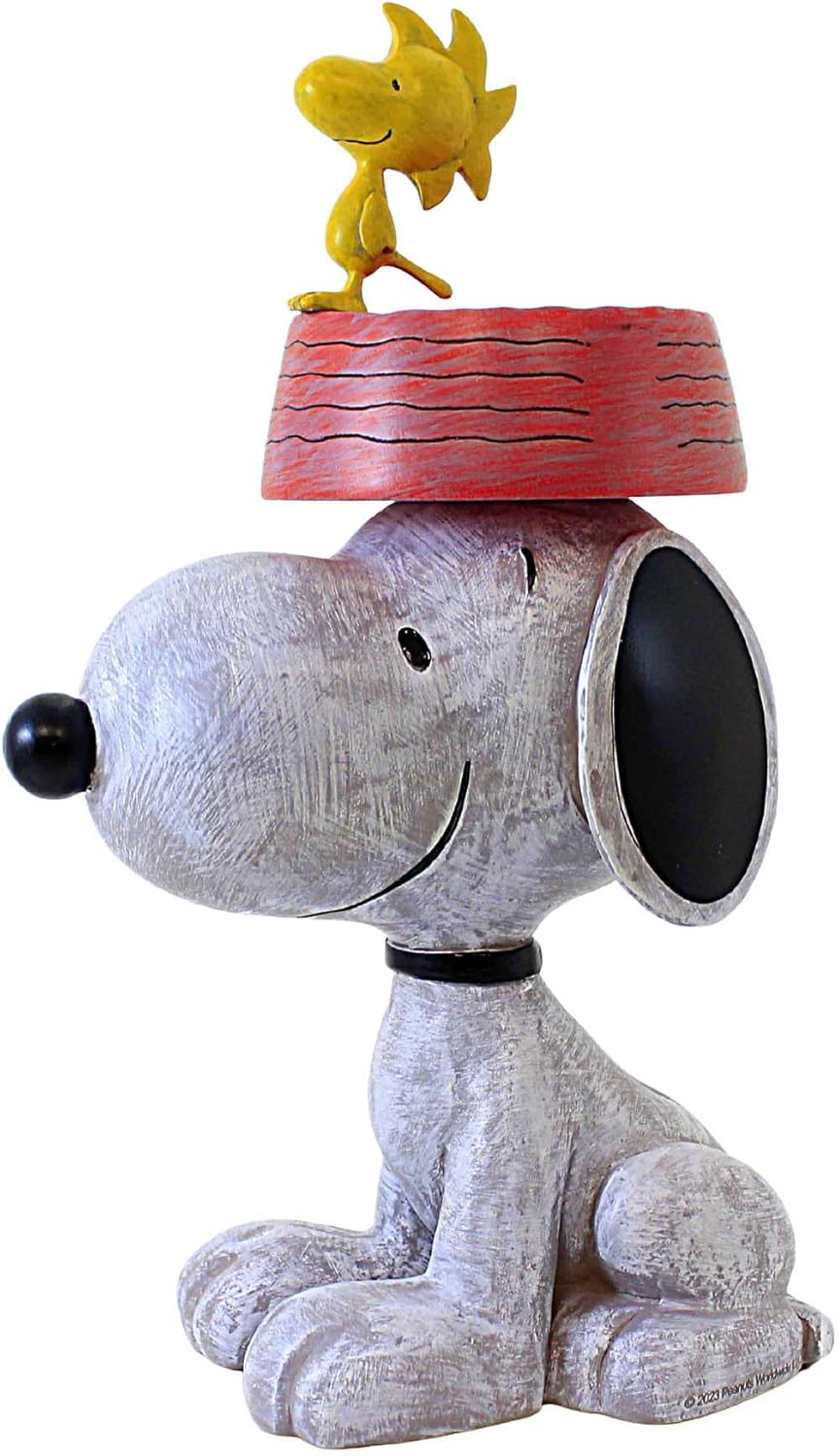 Giftware by Roman Inc, 13."H Peanuts Snoopy Bird Feeder, Garden Decor