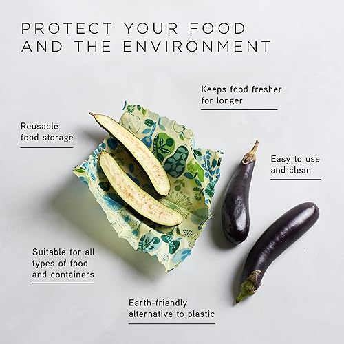 Miniatura 3 de Honeybee - Envolturas de cera de abejas  Paquete de inicio de cocina  Envoltura de cera de abeja de algodón orgánico certificado  Envoltura de