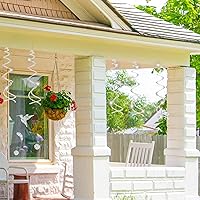 Vista 6 de DailyTresaures - 33 calcomanías anticolisión para ventana, de vinilo de prisma multiformas, con 6 reflectores en forma de espiral para golpes