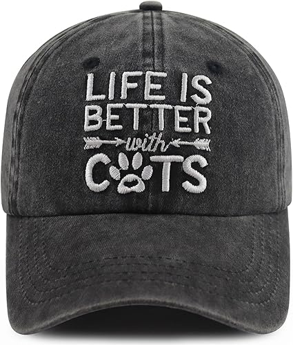 Life is Better with Cats Hat - Cat Gifts For Him