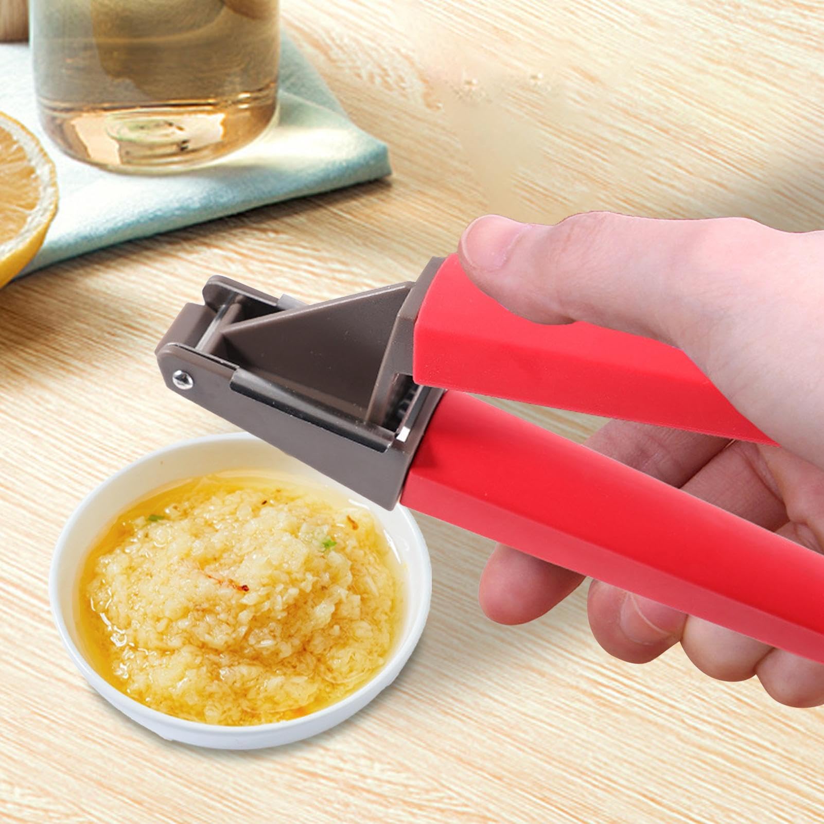 Presse-ail en Acier Inoxydable - Presse-Ail Inoxydable - Extracteur de Gingembre Facile Outil de Cuisine pour Chef Presser Citron