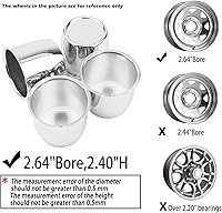 Vista 5 de 4 Piezas Tapas Centrales de Rueda de Remolque de 2.64 Pulgadas Push Through Diámetro de 2.64" Altura 2.4" para Rin de Camión SUV RV, Cubierta