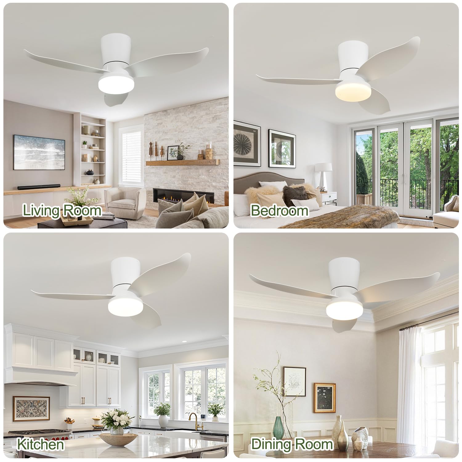 Ventilador Techo con Luz y Mando a Distancia - 95CM Lámpara Ventilador Silenciosa 6 Velocidades Dc Reversible Ventilador Plafón Temporizado Para Salón Dormitorio Comedor