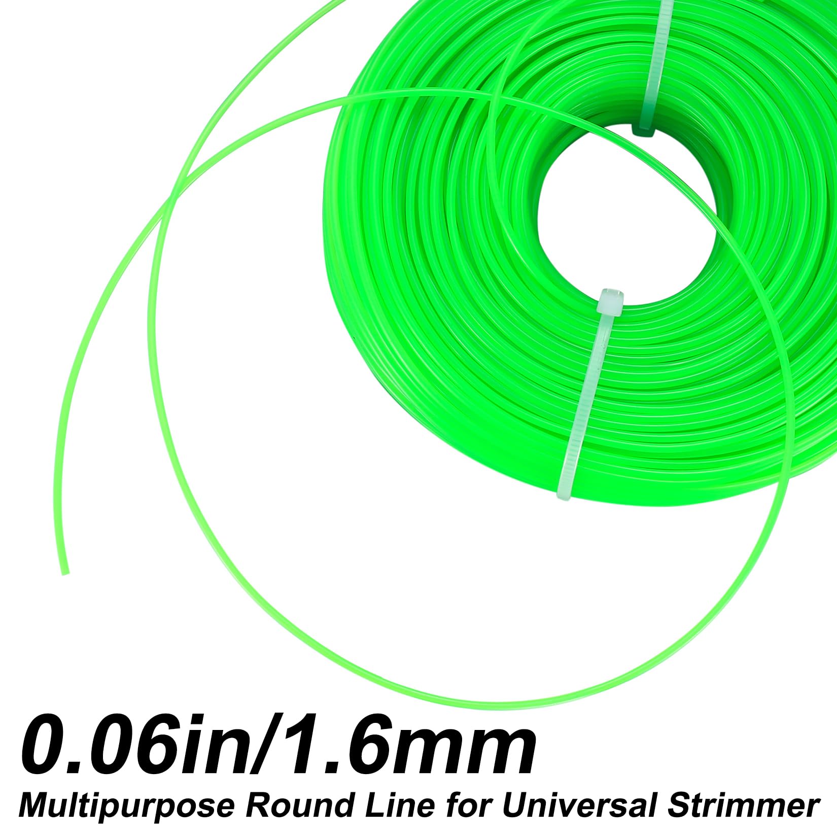 2 Pz Filo per Decespugliatore, Filo in Nylon per Tagliabordi Professionale, 1,6 mm x 100 m Fili per Decespugliatori Tondo, per Parco Giardino, Prato, Colore Blu, Verde, 200 metri in totale