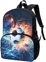 Vista 218 de American Flag Fire Galaxy Pattern Kids Backpack for Boys Girls Elementary Students Bookbag Middle School Bag Lightweight Children Travel Bag