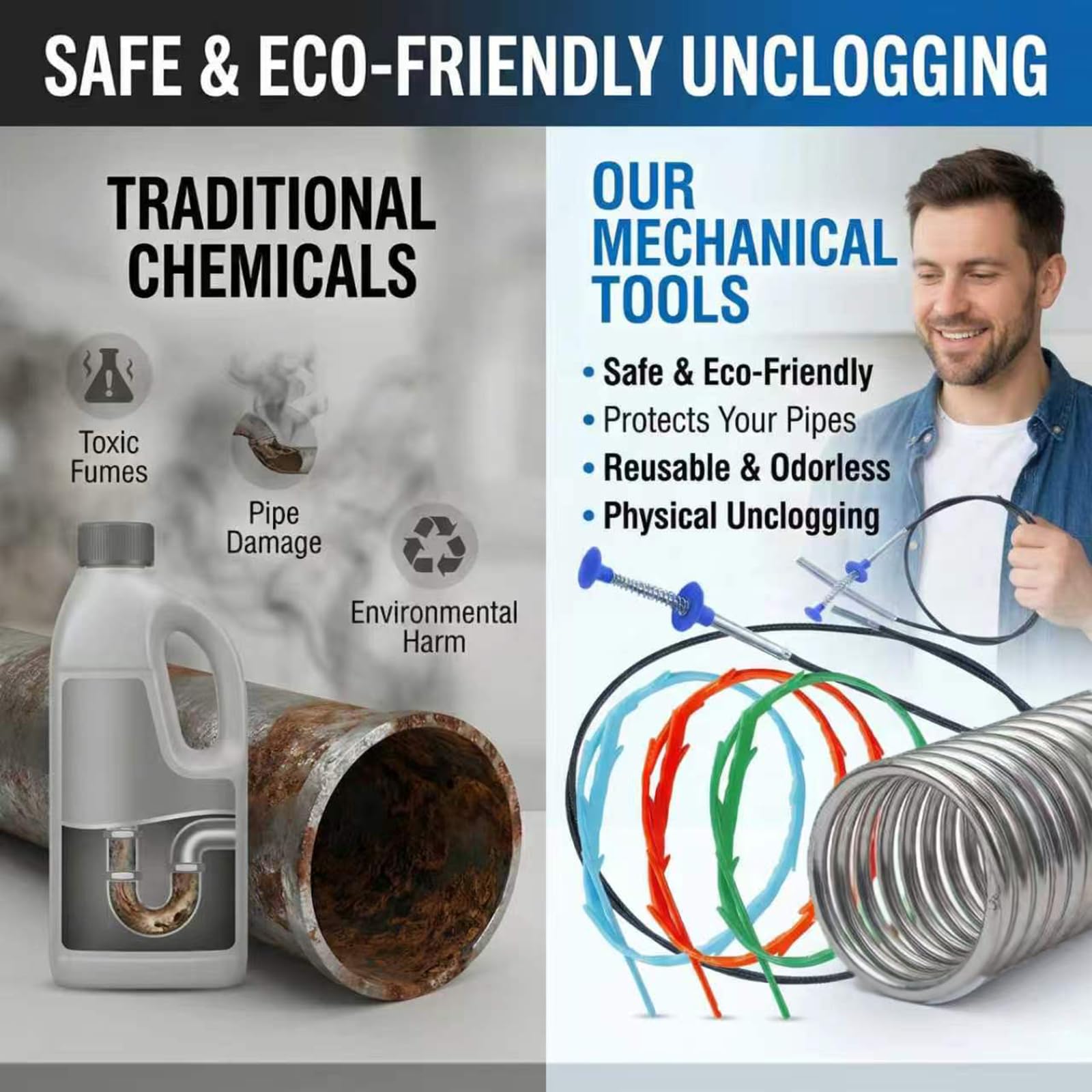 Abflussschlange, Abflussreiniger
