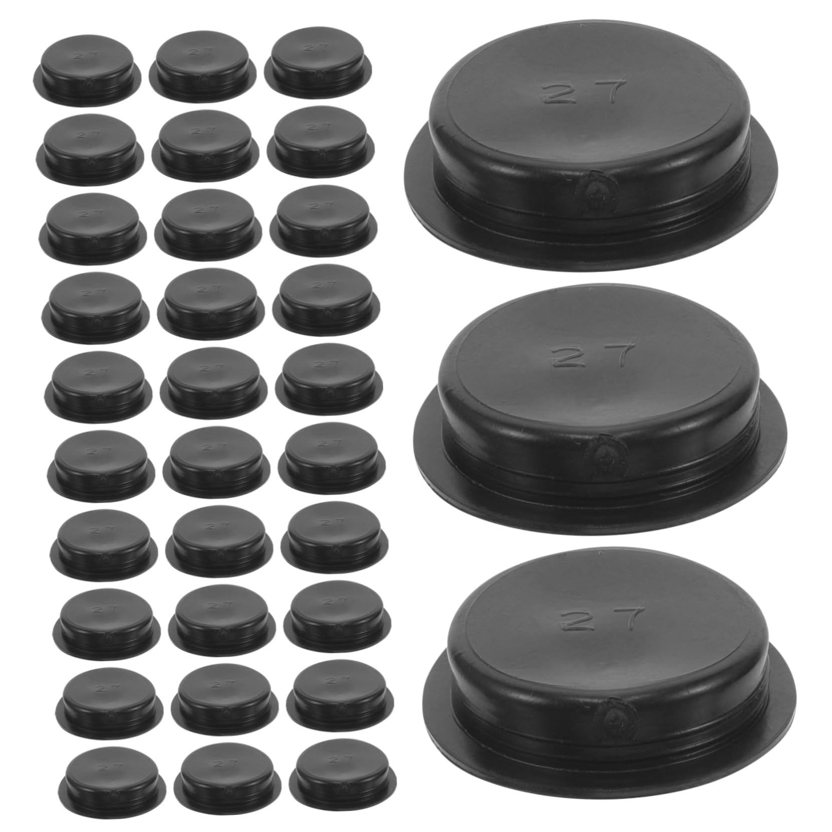 FUNOMOCYA 50 pcs Rubber Piggy Bank Plugs Round Saving Pot Stoppers Compact Coin Bank Closure Inserts Easy to Install and Multipurpose for Coin Storage