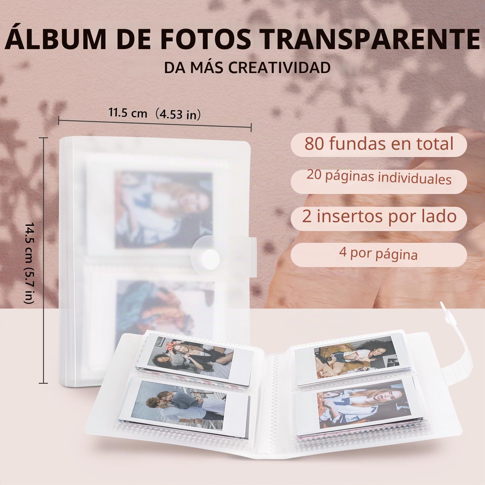 8 en 1 - Kit de Accesorios de Fotos 2x3 Compatible con Película Fujifilm Instax Mini (54 x 86 mm) - Instax Mini 13 41 12 11 99 8 7 9 90 50 40 EVO Cámara Instantánea