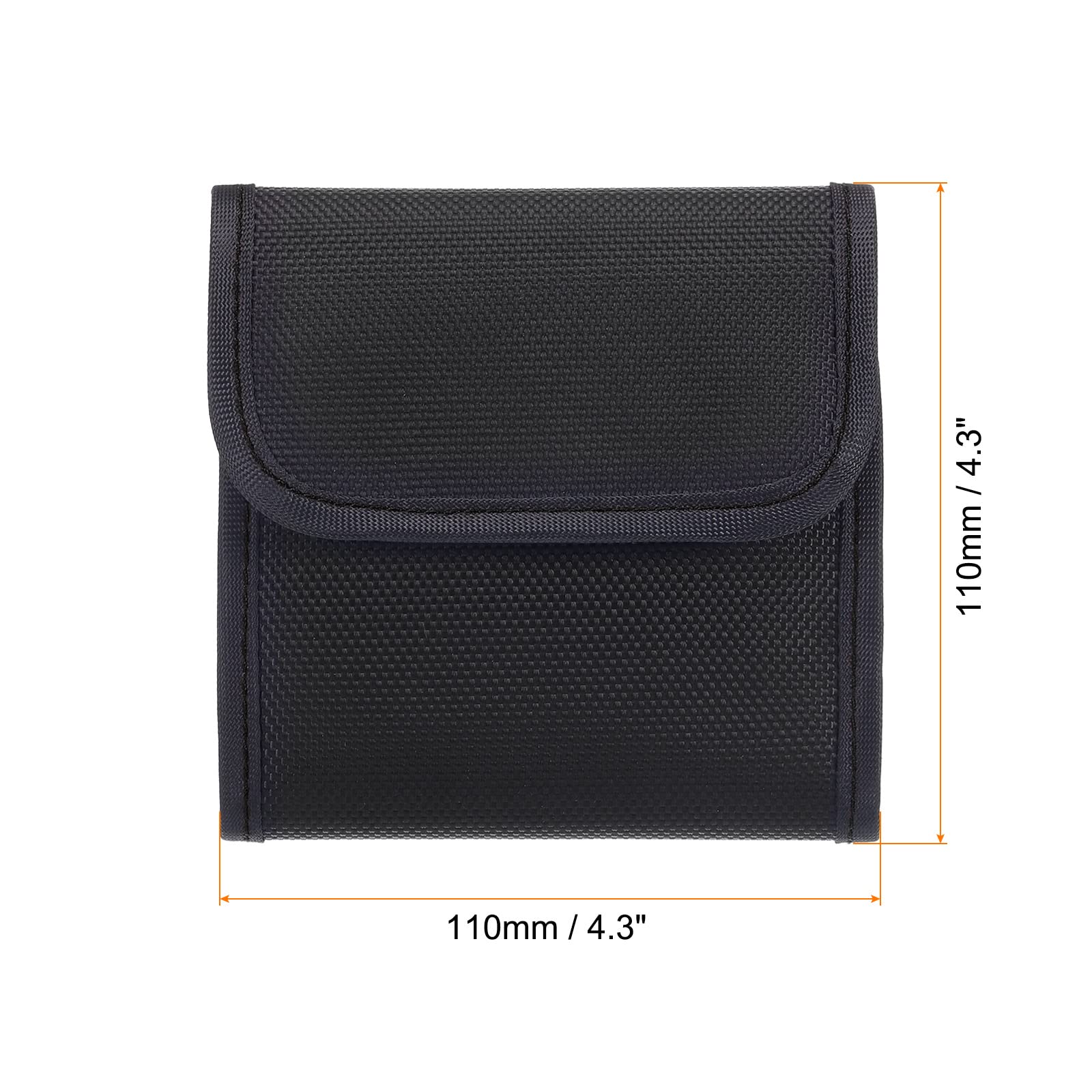 PATIKIL 82mm Filtro Fotocamera Custodia, 3 Tasche Resistente all'Acqua Antipolvere Borsa per Trasporto e Conservazione Filtri, Nero