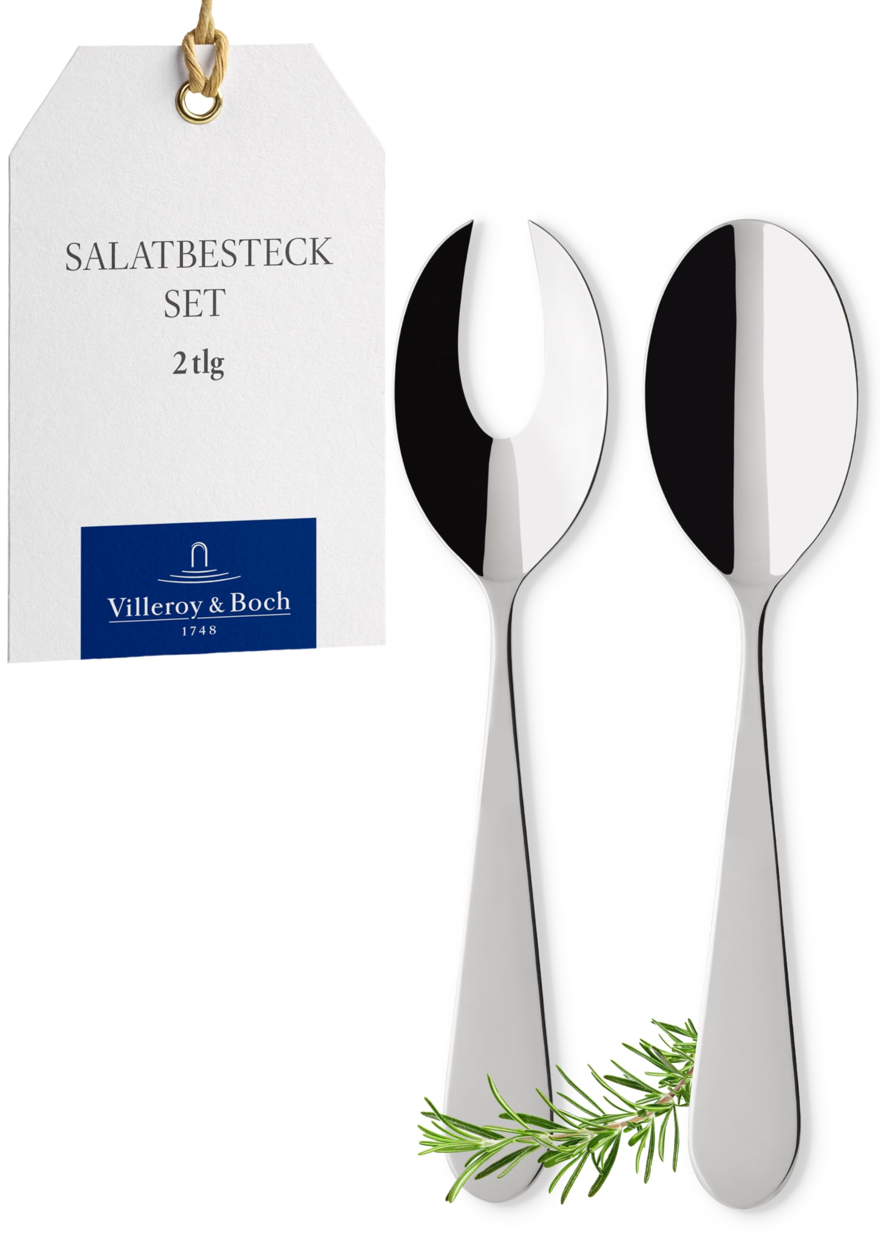 Villeroy & Boch Sereno XXL Salad Serving Set : Gift Boxed, 11.75 in, Stainless Steel
