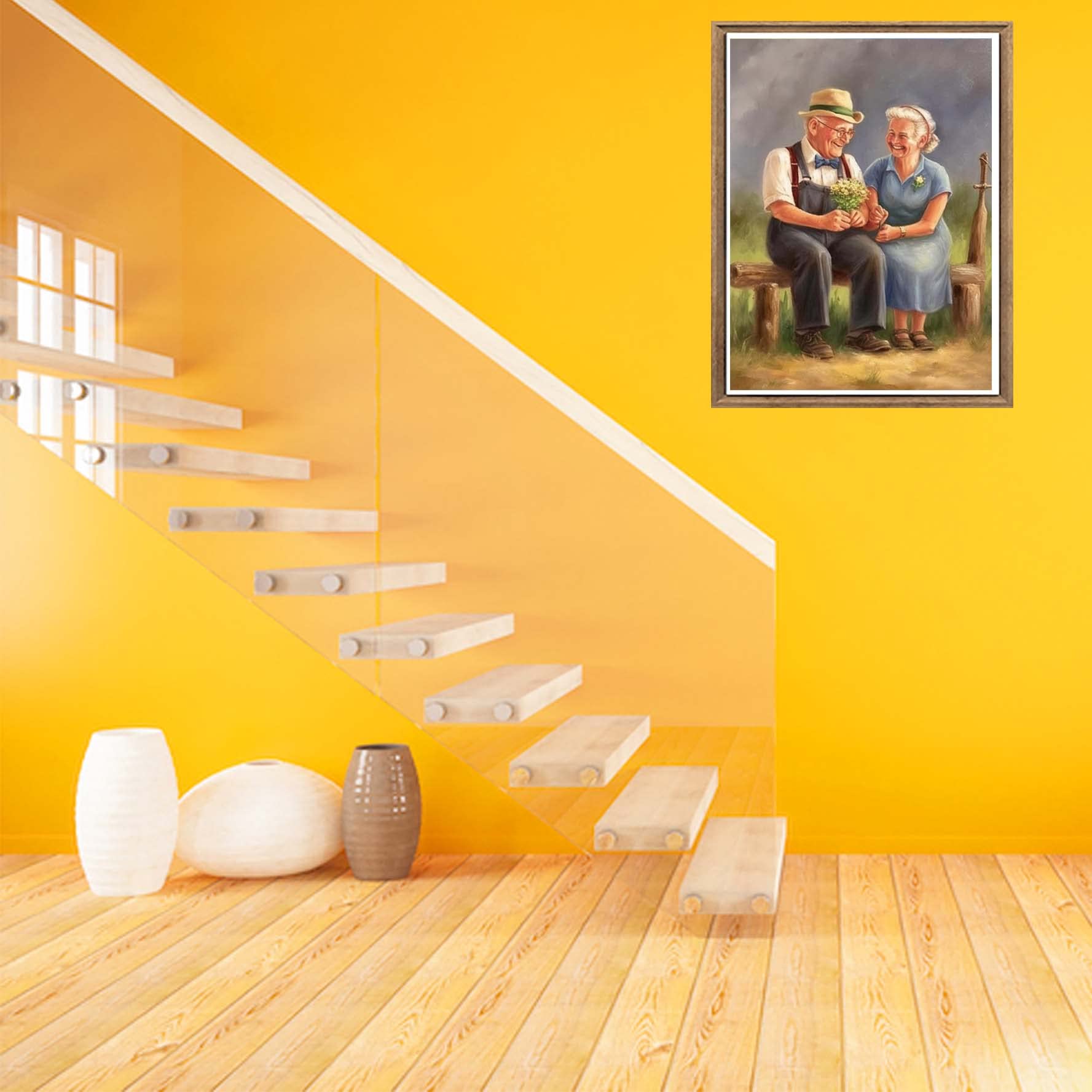 Kit Diamond Painting 5D 30x40cm Coppia Sorridente - Arte Con Strass Per Decorazione - Foto 5