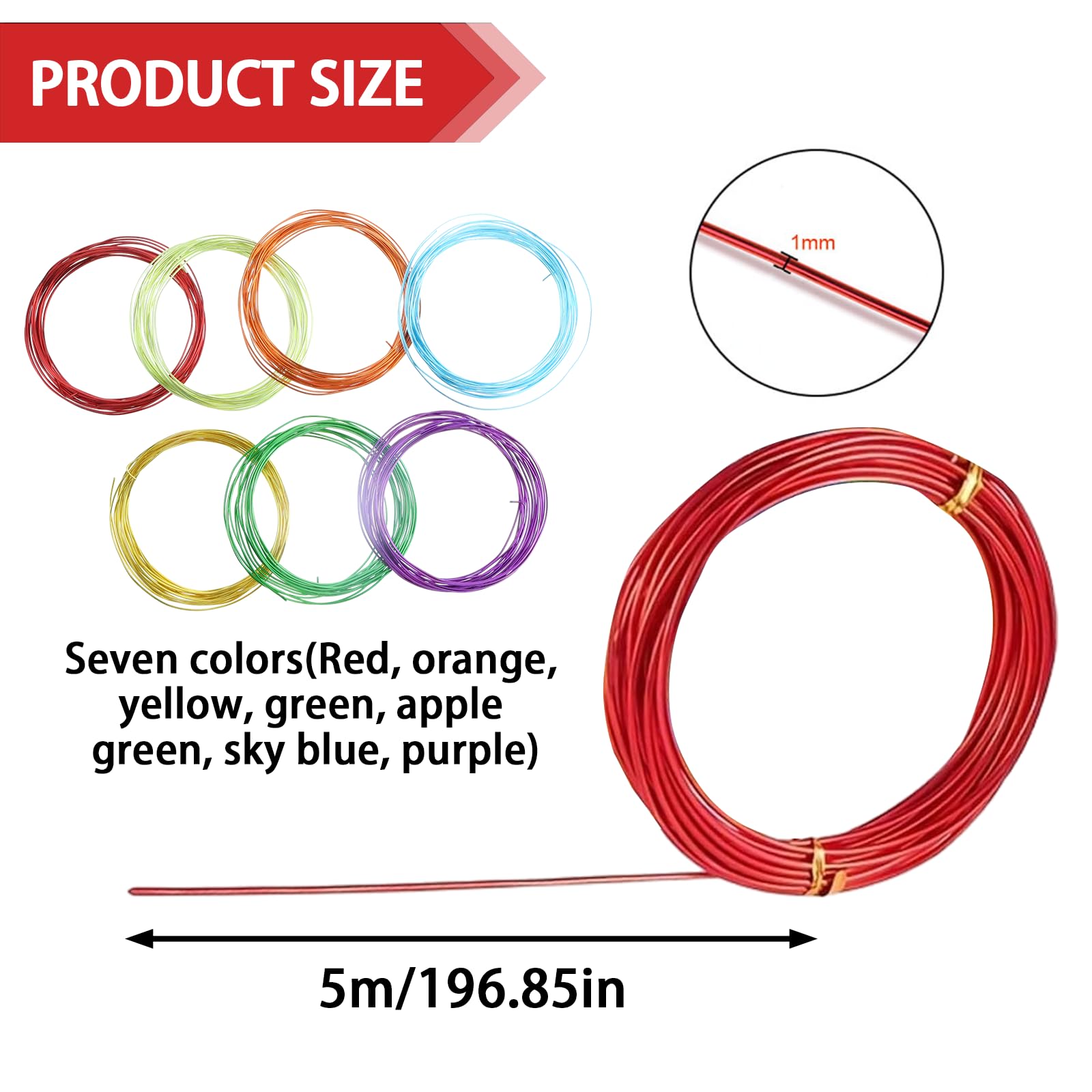 7 Colors Aluminum Craft Wire - Image 2