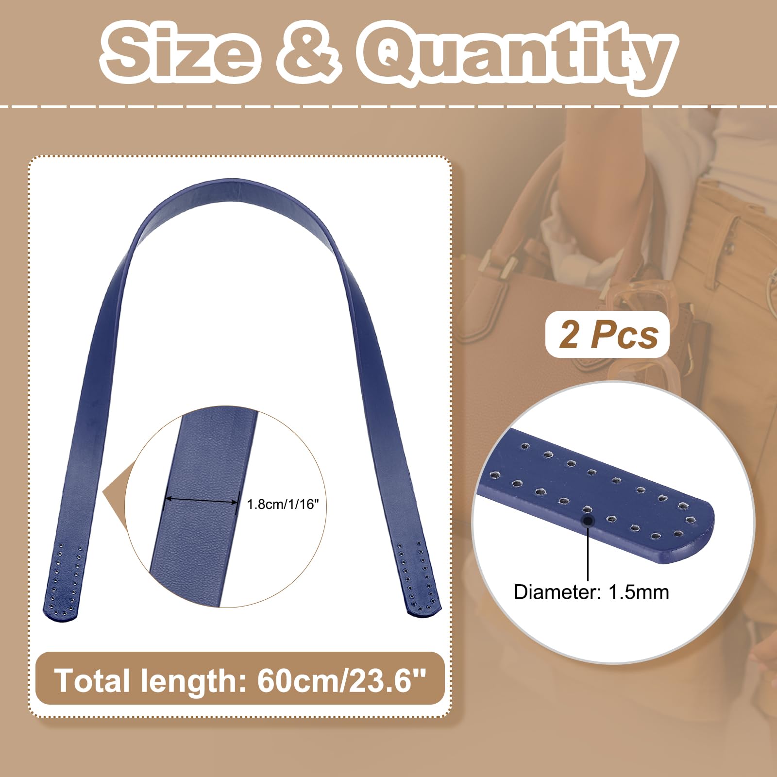 PATIKIL Leather Bag Handle Strap - Image 2