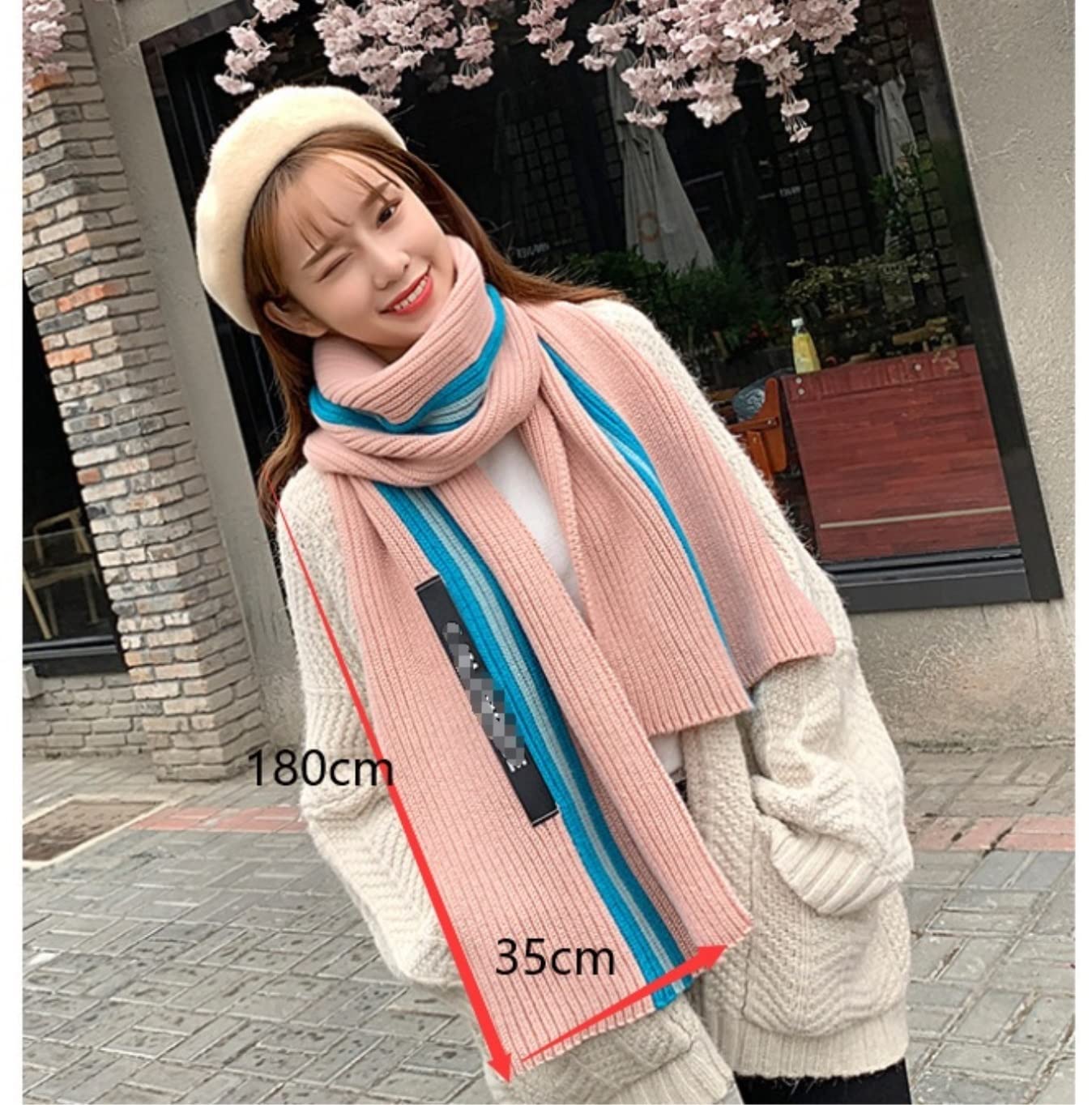 Fular Mujer Bufanda Bufanda De Invierno Mujer Bufandas Largas Otoño Invierno Cálido Mantón Simple Chal Mujer Fiesta (Color : B, Size : 180 * 35cm)