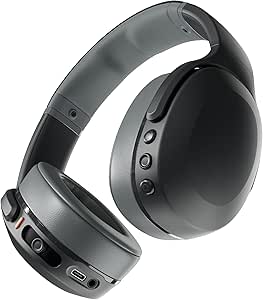 Skullcandy Crusher Evo Wireless Bluetooth Headphones with Multi-Sensory Bass, Noise Isolating Over-Ear Fit, Up to 40 Hours Battery, Microphone for iPhone Android - Asphalt asin的图片