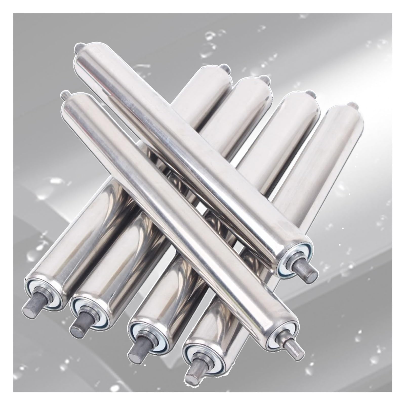 Genérico 6 Rodillos transportadores duraderos de 2" de diámetro, sin Motor, para logística y almacenes, 200 mm de Longitud (7,8"), Ideales para Uso Industrial.