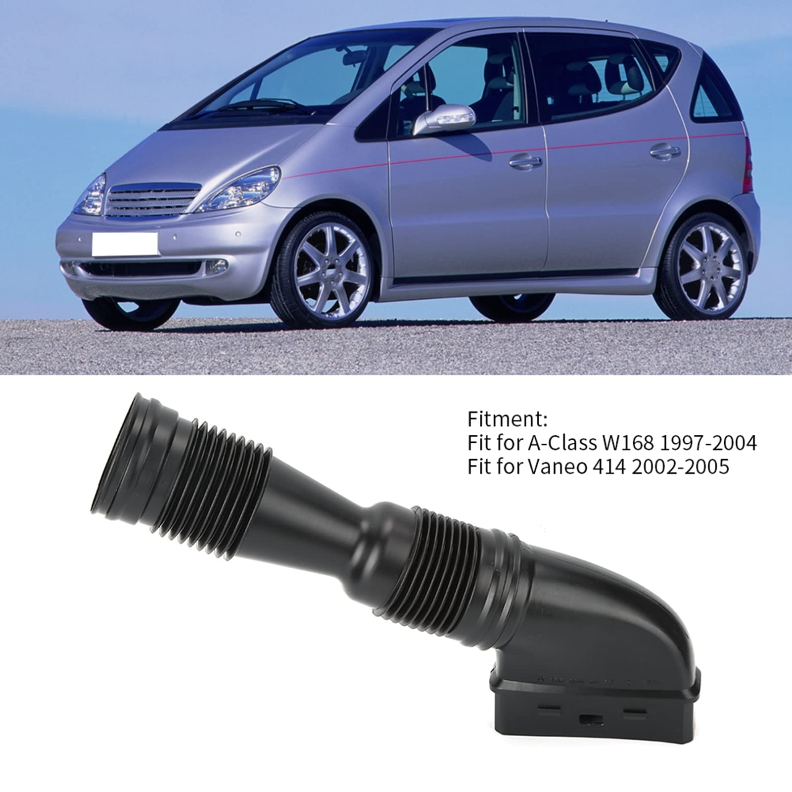Auto-Luftansaugrohrschlauch 1660940487, Kompatibel mit A-Klasse W168 1997 Bis 2004, Automotor-Komponentenzubehör