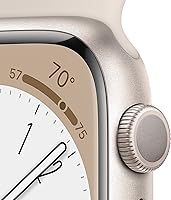 Vista 3 de Apple Watch Series 8 [GPS, 45 mm] - Caja de aluminio Starlight con correa deportiva Starlight, S/M (renovado)