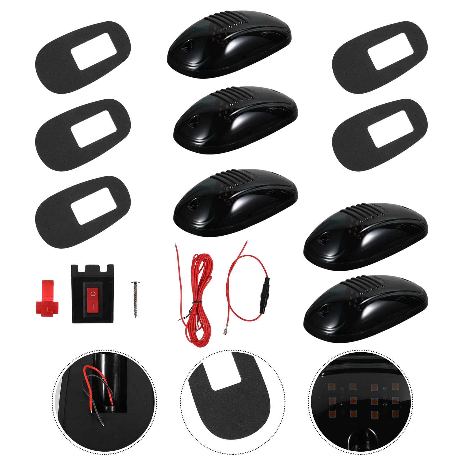 de Luz de Posición y Material Pvc Resistente 5 Piezas para Techo de Cabina LED Superbrillantes Accesorios para Camioneta Ideales para Iluminación Exterior
