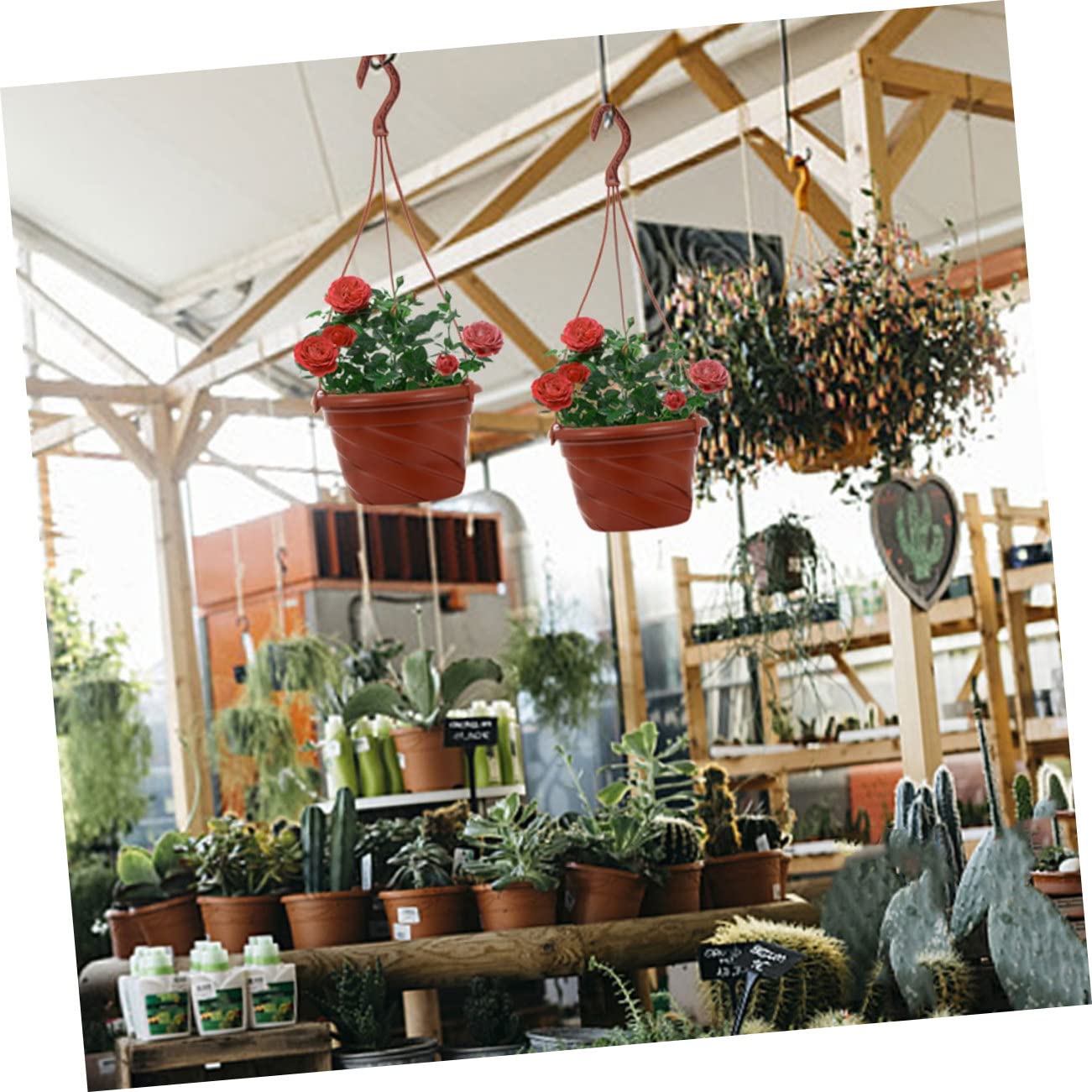 ibasenice Crochets Suspendre Faciles à Assembler Lot de 60 en Plastique Multifonctionnels pour Plantes pour Pots de Fleurs et Jardinières, Salon ou Table à Manger