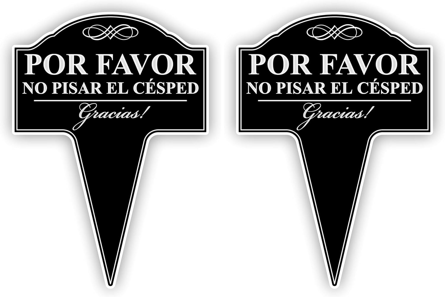 Por Favor No Pisar El Cesped (Please Keep Off The Grass) Spanish Aluminum Yard Sign 10x14 (Pack of 2)