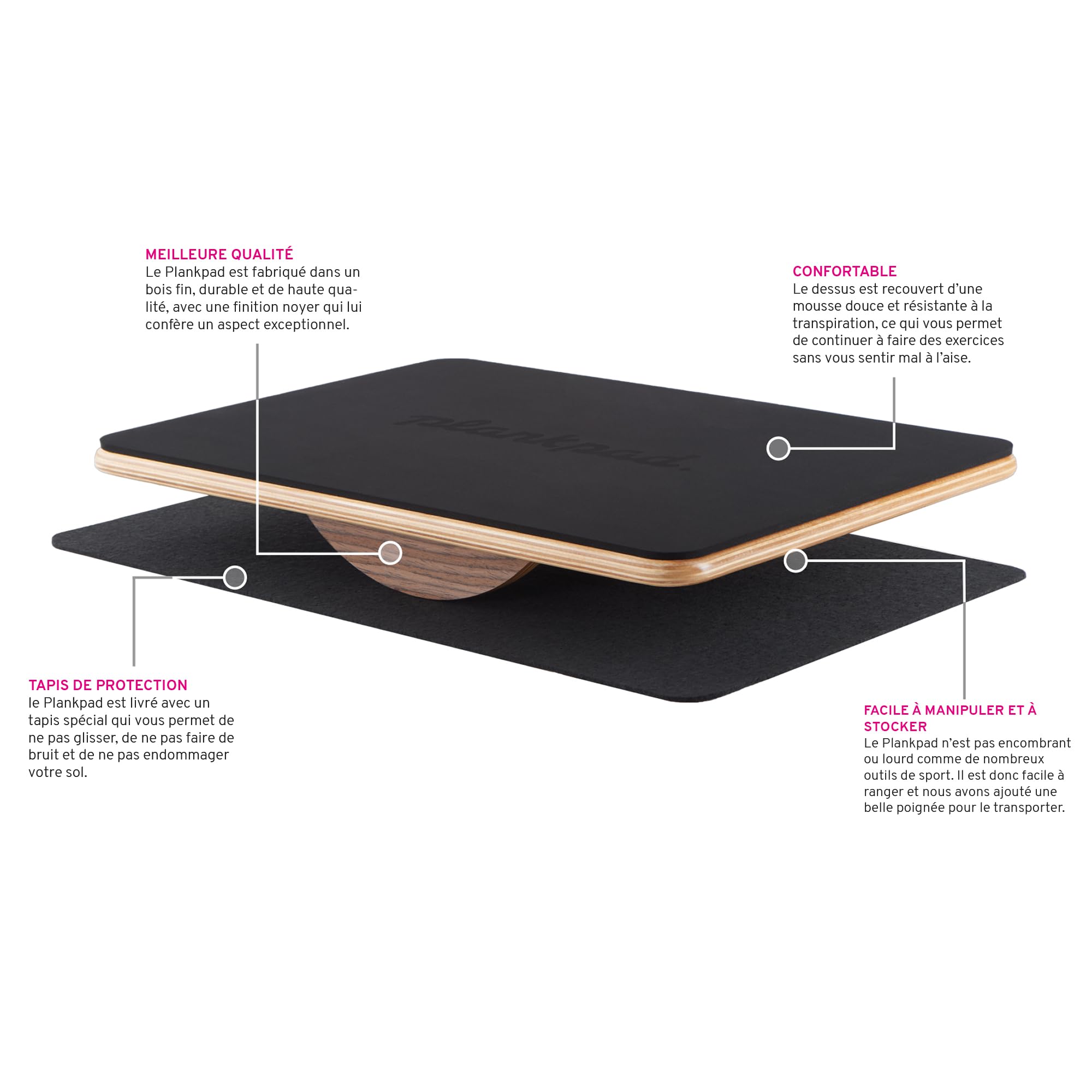 Plankpad Pro – interaktywna deska do balansowania i domowy trener fitness, zabawne gry do ćwiczeń dla dorosłych i dzieci, graj i utrzymuj formę