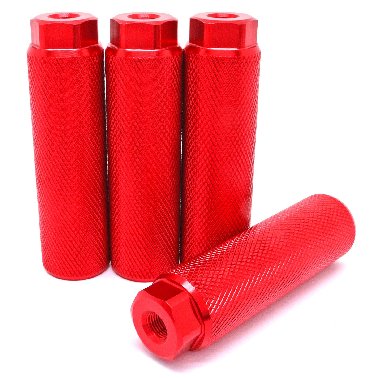 Bike Pegs for 3/8 inch Axles, Aluminum Alloy Anti-Skid Lead Foot Bicycle Pegs BMX Pegs for Mountain Bike Cycling Rear Stunt Pegs Black