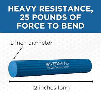 THERABAND FlexBar, Flex Bar, Physical Therapy, Tennis Elbow, Blue