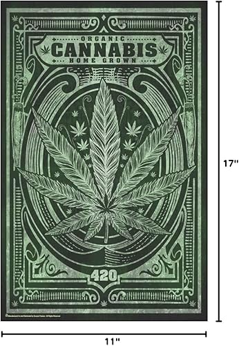 Vista 9 de Póster de cannabis orgánico cultivado en casa, 24 x 36 pulgadas