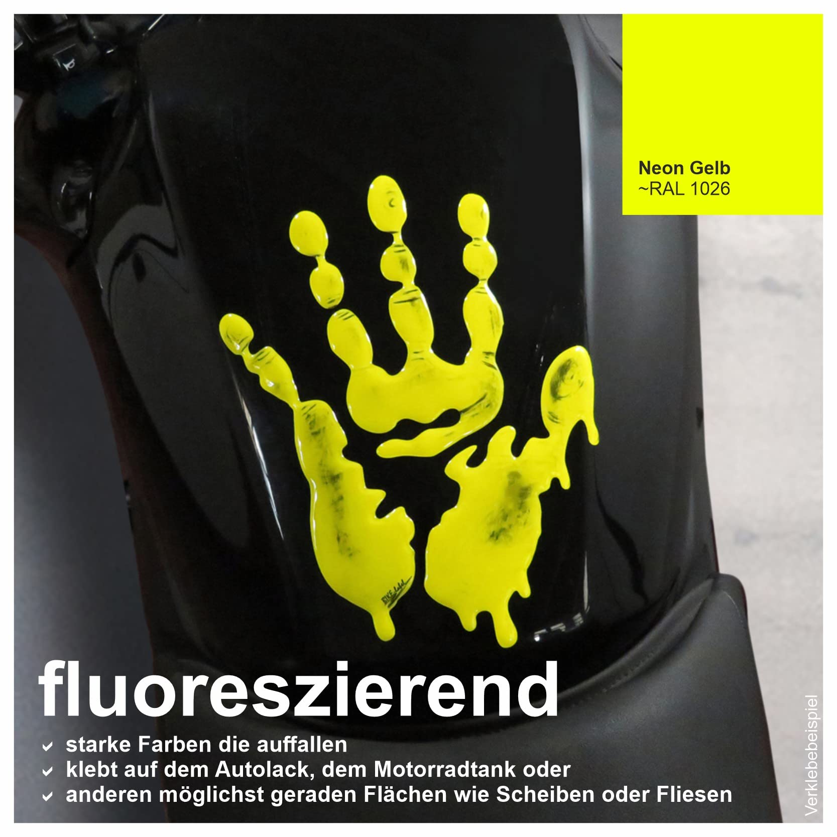 Autocollant Numéro De Course Pour Motos "0" Race Moto GP, Jaune Fluo