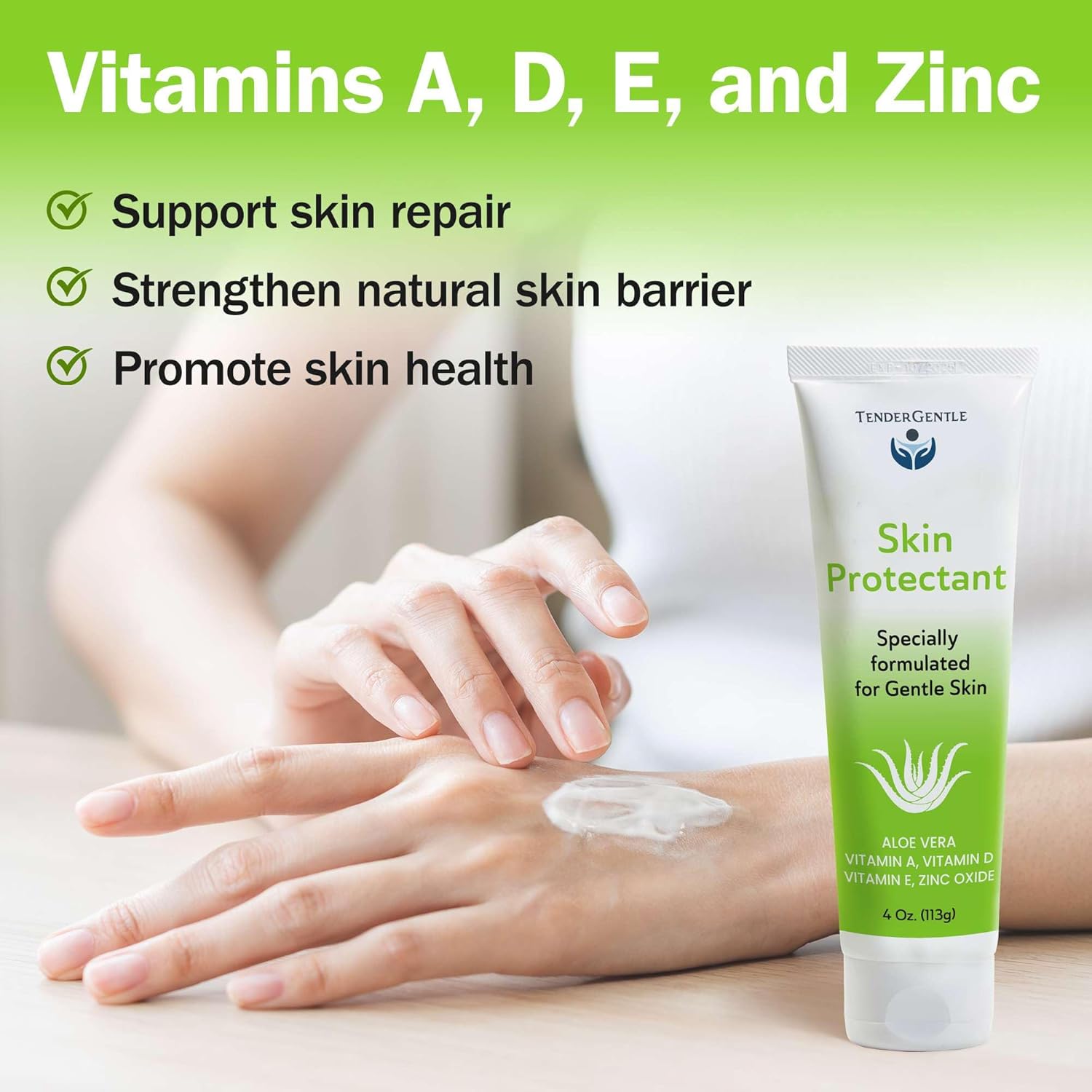 Skin Protectant Barrier Cream, Case of 24-4oz of Zinc Oxide Cream for Diaper Rashes, Chapped and Chafed Skin, and More - Made with Zinc, Vitamins A, D, E, and Aloe