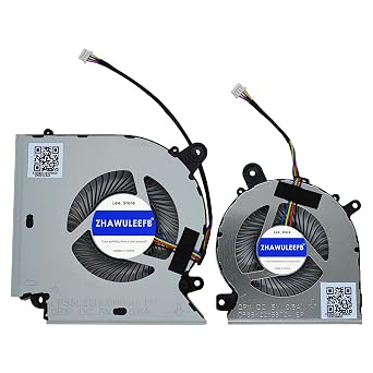 Replacement New CPU+GPU Cooling Fan for MSI GF76 GF66 Pulse GL66 GL76 WF76 MS-17L1 MS-1581 PAAD06015SL N460 PABD08008SH N477 QP11 DFS5K221155724 QP10 DFS5L22H05G86C DC5V 0.5A