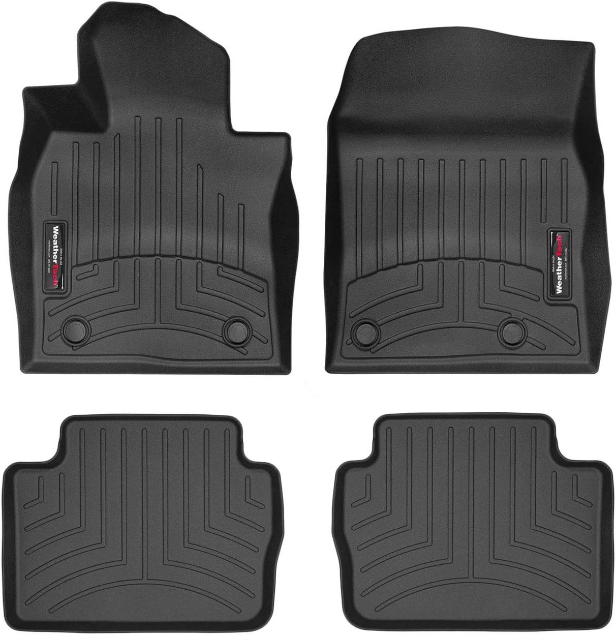 WeatherTech Custom Fit FloorLiners for Mazda MAZDA3-1st & 2nd Row (441536-1-2), Black