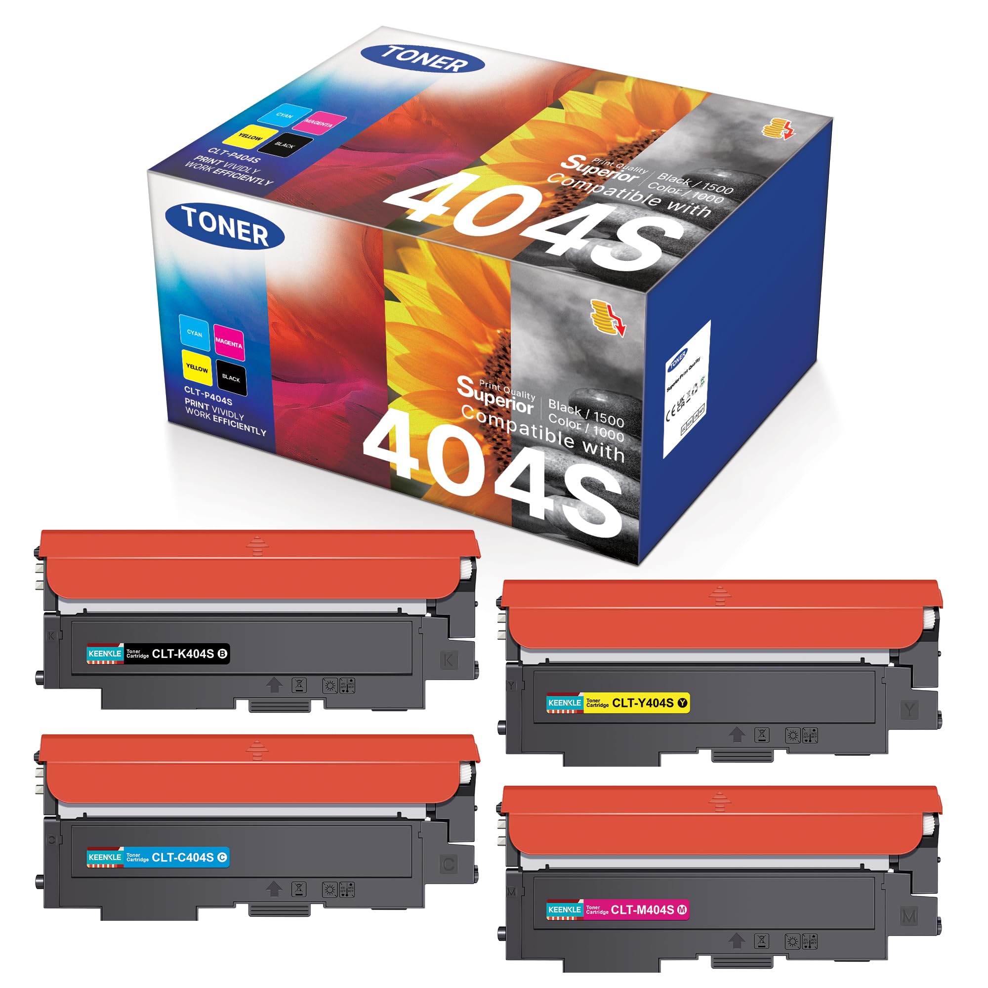 4er-Pack CLT-K404S P404C Toner CLT P404S P404C Multipack Toner für Samsung C480W schwarz Toner Xpress SL C480FW C430W C48X C480 C430 C480FN CLT-K404S CLT-Y404S CLT-C404S CLT-M404S Series (4 Pack)