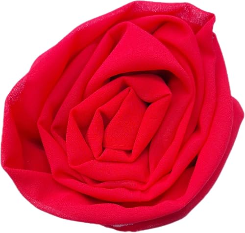 The Scarf Vogue Signal Red Chiffon Hijab Scarf CloudLite | Everyday Wear, All Occasions, Lightweight Fabric, Soft Drape