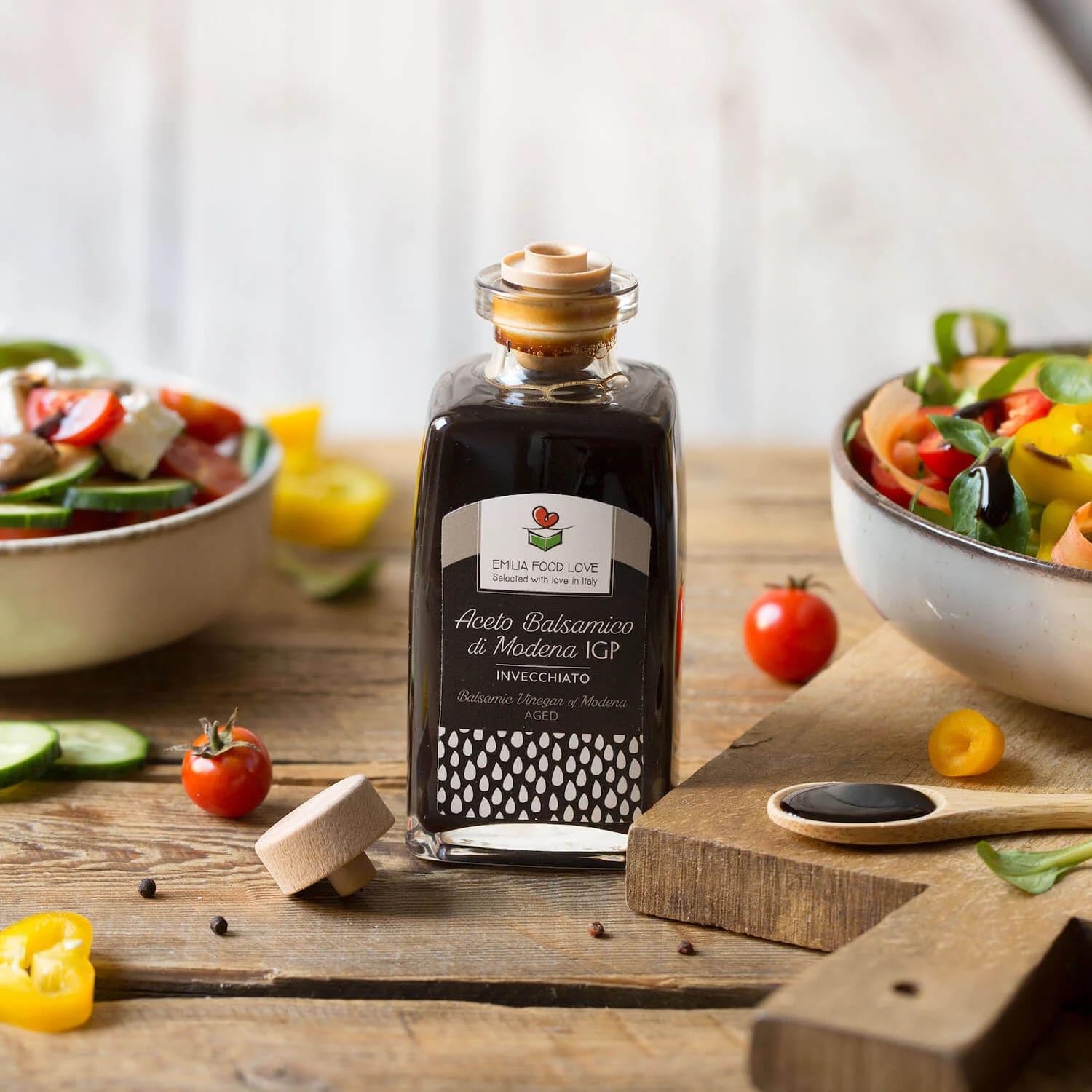 Balsamic Vinegar of Modena PGI Aged 8.5 fl.oz (250ml) - Made in Italy - EMILIA FOOD LOVE - Aceto Balsamico di Modena IGP