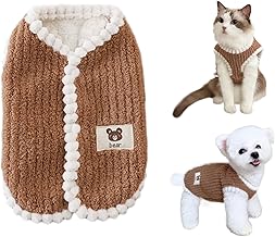 Dog Clothes, Pet Clothes, Dog Wear, Vest, Autumn, Winter, Warm, Cute, Soft, Popular, Fashionable, Sleeveless, Easy to Put on and Take off, Prevents Shedding, Small and Medium Dogs, Outings,