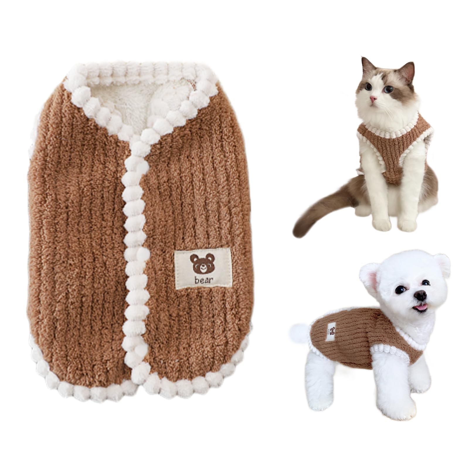 Amazon | Liroyal 犬服 ペット服 ドッグウェア ベスト 秋冬 防寒