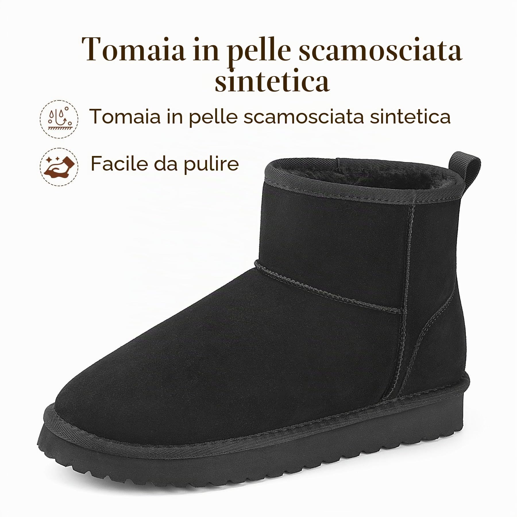Mishansha Stivali Donna Invernali Imbottiti 36-42 EU | Scarpe da Neve, Calda, Antiscivolo, Comode, Spostamenti Quotidiani, Passeggiate