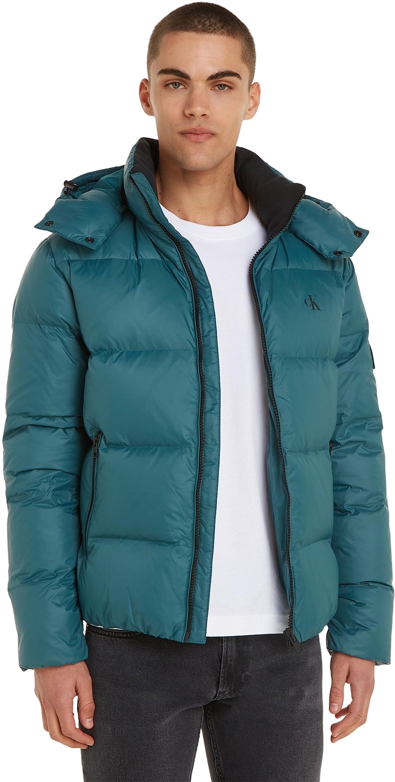 Calvin Klein Jeans Men Essentials Down Winter Jacket, Blue (Atlantic Deep), XXL