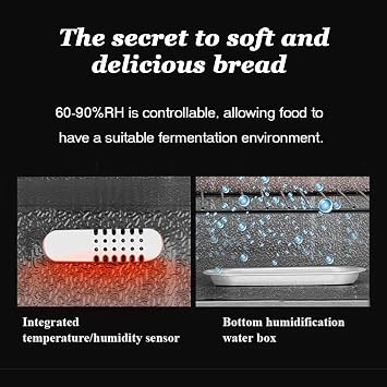Electric Dough Proofer Machine for Home - 40L Bread Proofing Box with Adjustable Temperature,Timing,And Automatic Humidity Control for Even Fermentation