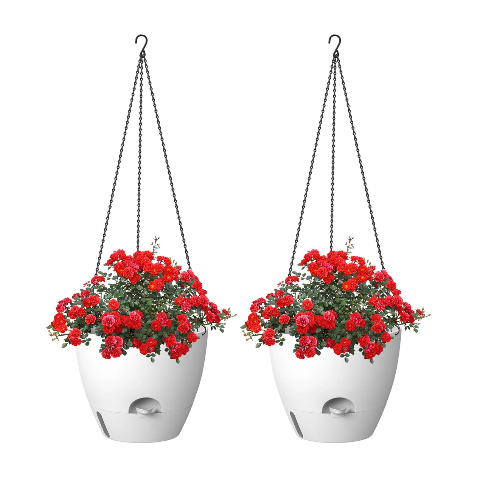 Vase Auto-irrigant,Pot Auto-irrigant avec réservoir intégré, 2 Pots à Fleurs pour Jardin | pour Balcon Jardin Porche fenêtre Cour Patio Salon Cuisine intérieur et