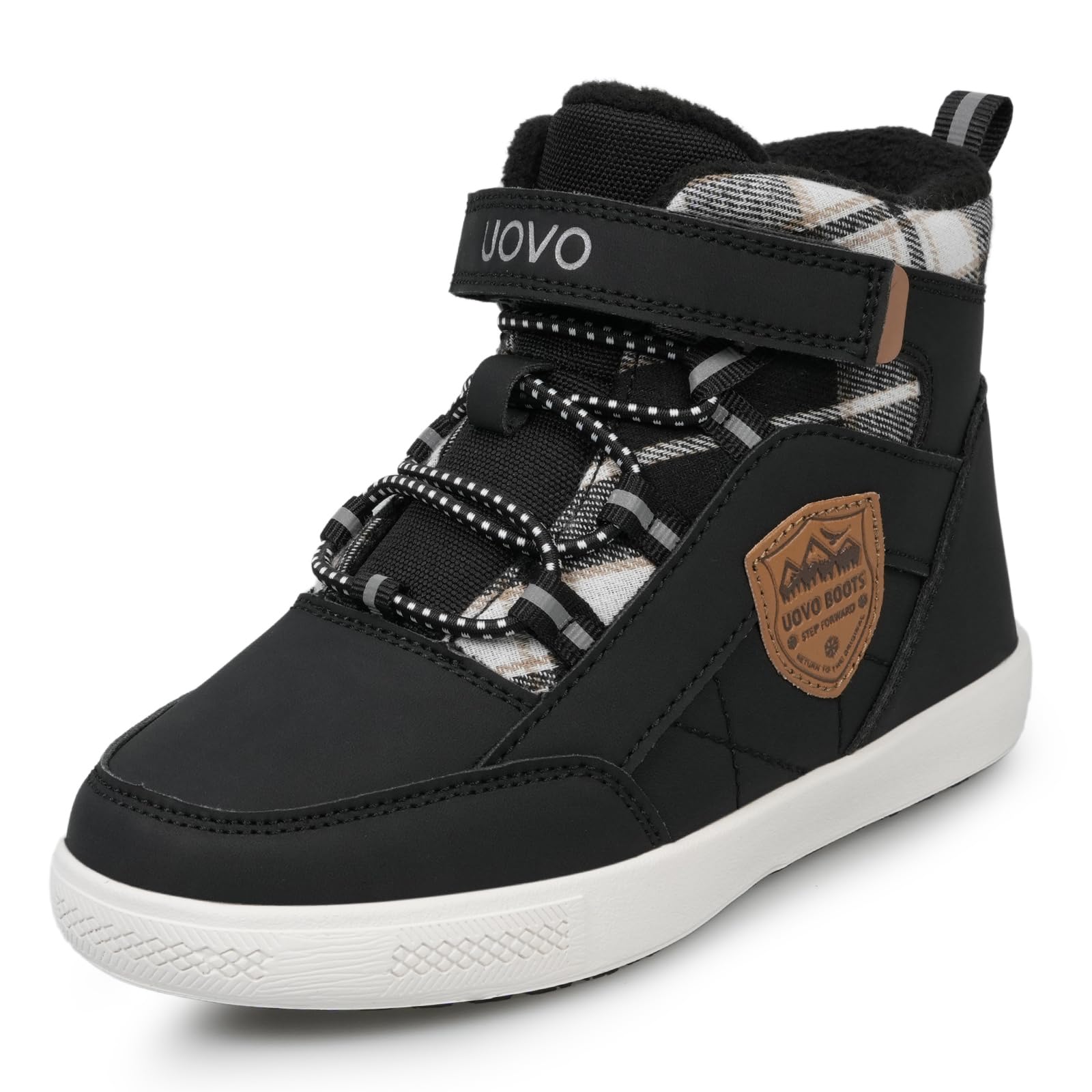 UOVO Kids Boys Shoes Water Resistant Boots Non-Slip Mid-Top Skateboarding Childern Athletic (Little/Big Kids)