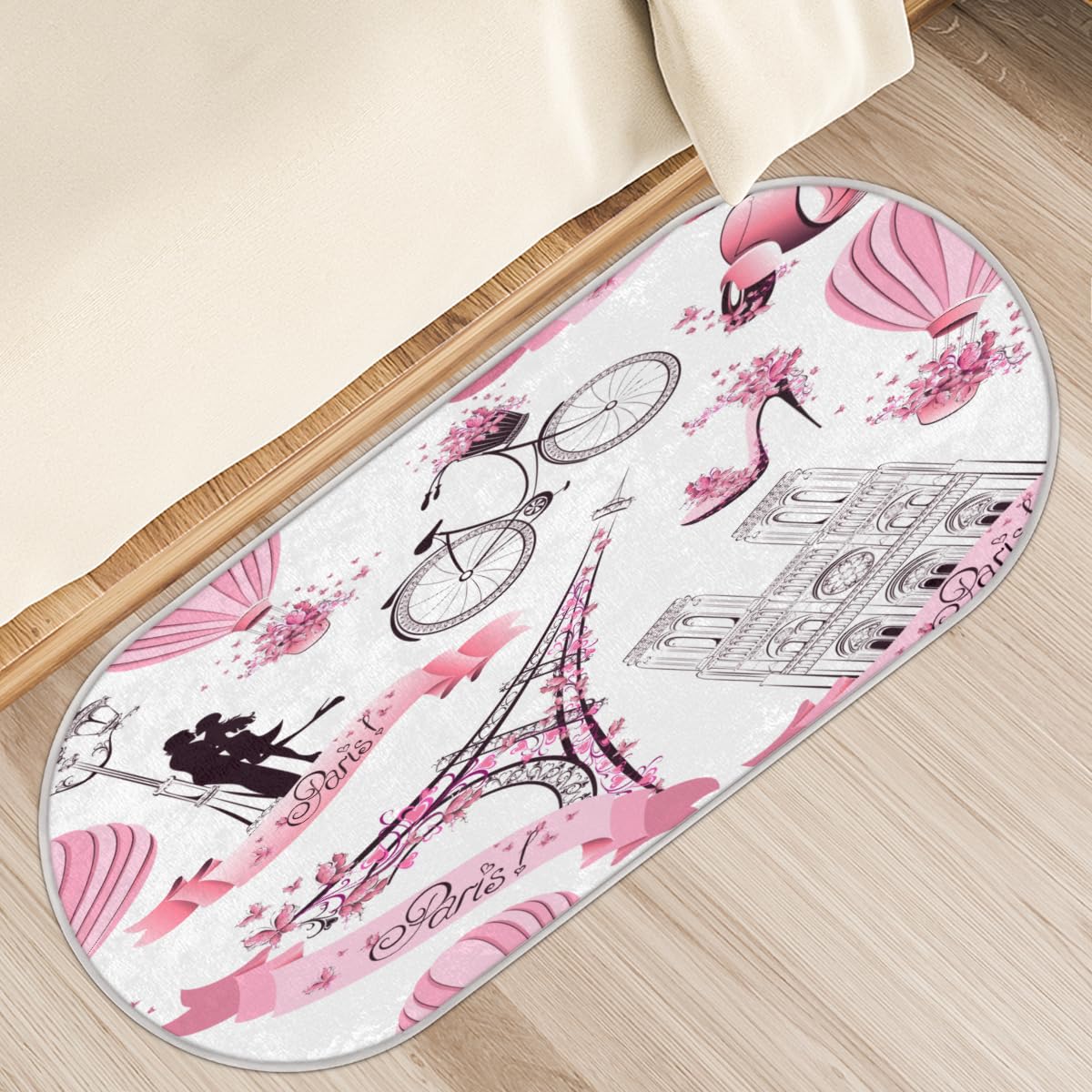 Tapis de sol antidérapant premium à poils longs 50 x 120 cm pour intérieur élégant