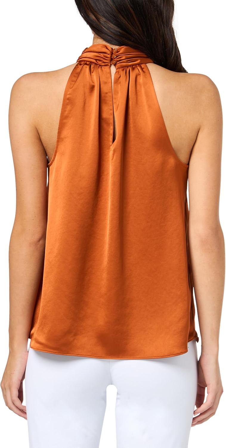 Trina Turk Women's Satin Halter top, Amber - Image 2