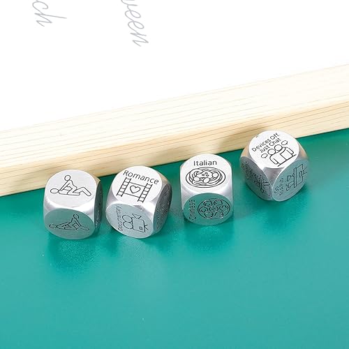 Miniatura 6 de 4 dados de noche de cita para parejas, regalos del día de San Valentín para él, dados de comida, dados de amor para adultos, parejas, ideas de