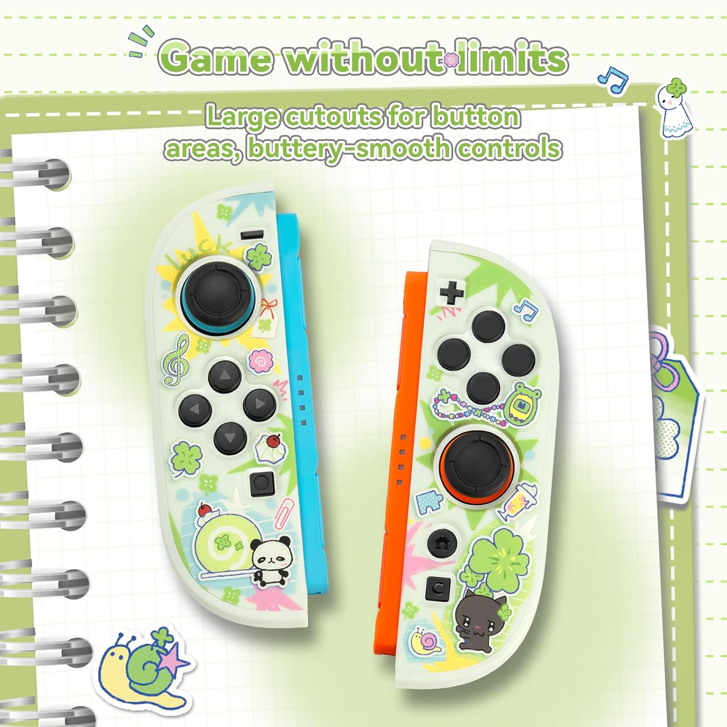 GeekShare Slim Protective Case Compatible with Switch 2 (2025), Anti-Scratche and Shock-Absorption Dockable Hard Shell for Switch 2 Game Console - Lucky Clover Memo - Image 4