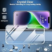 Vista 4 de SPIDERCASE Funda para iPhone 14iPhone 15, protección contra caídas de grado militar de 15 pies transparente Paquete de 2 protectores de pantalla