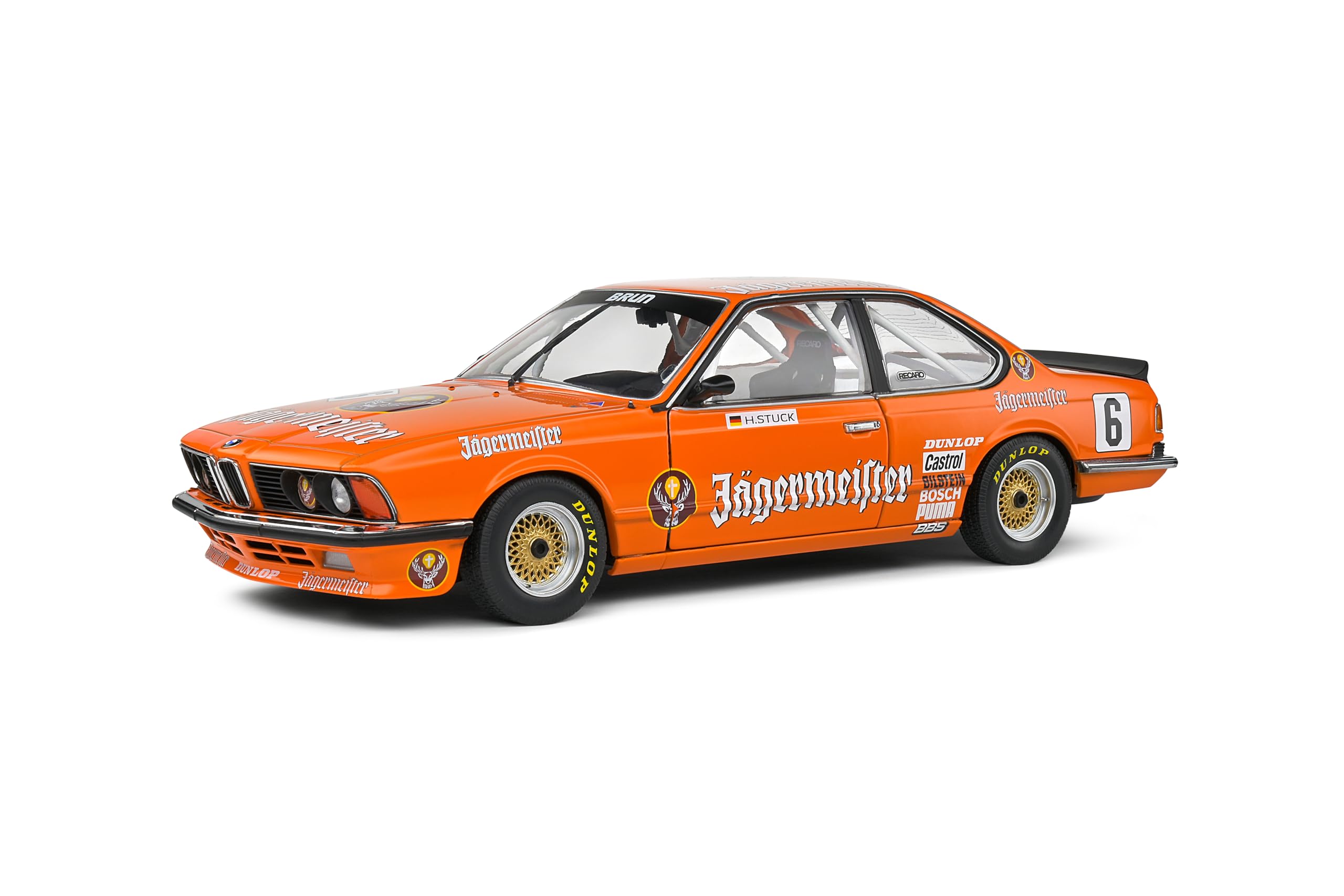 Solido BMW 635 CSi (E24) #6 ETCC 1984 (orange) – Hochwertiges Diecast Modellauto im Maßstab 1:18, legendäres Tourenwagen-Rennfahrzeug für Sammler & Motorsport-Fans
