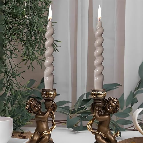 Miniatura 3 de Velas cónicas sin olor, velas en espiral, sin humo, velas cónicas torcidas sin perfume para relajación, ambiente y ocasiones especiales